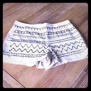 Beaded Linen Shorts